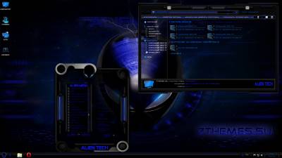 Темы для Windows 7 Alienware - Alien center menu