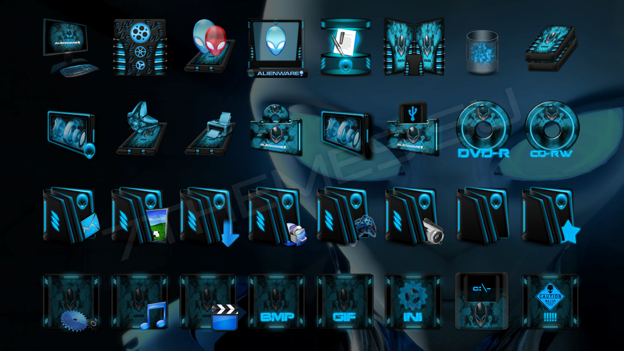 Alienware Inspired Theme For Windows 7 Free