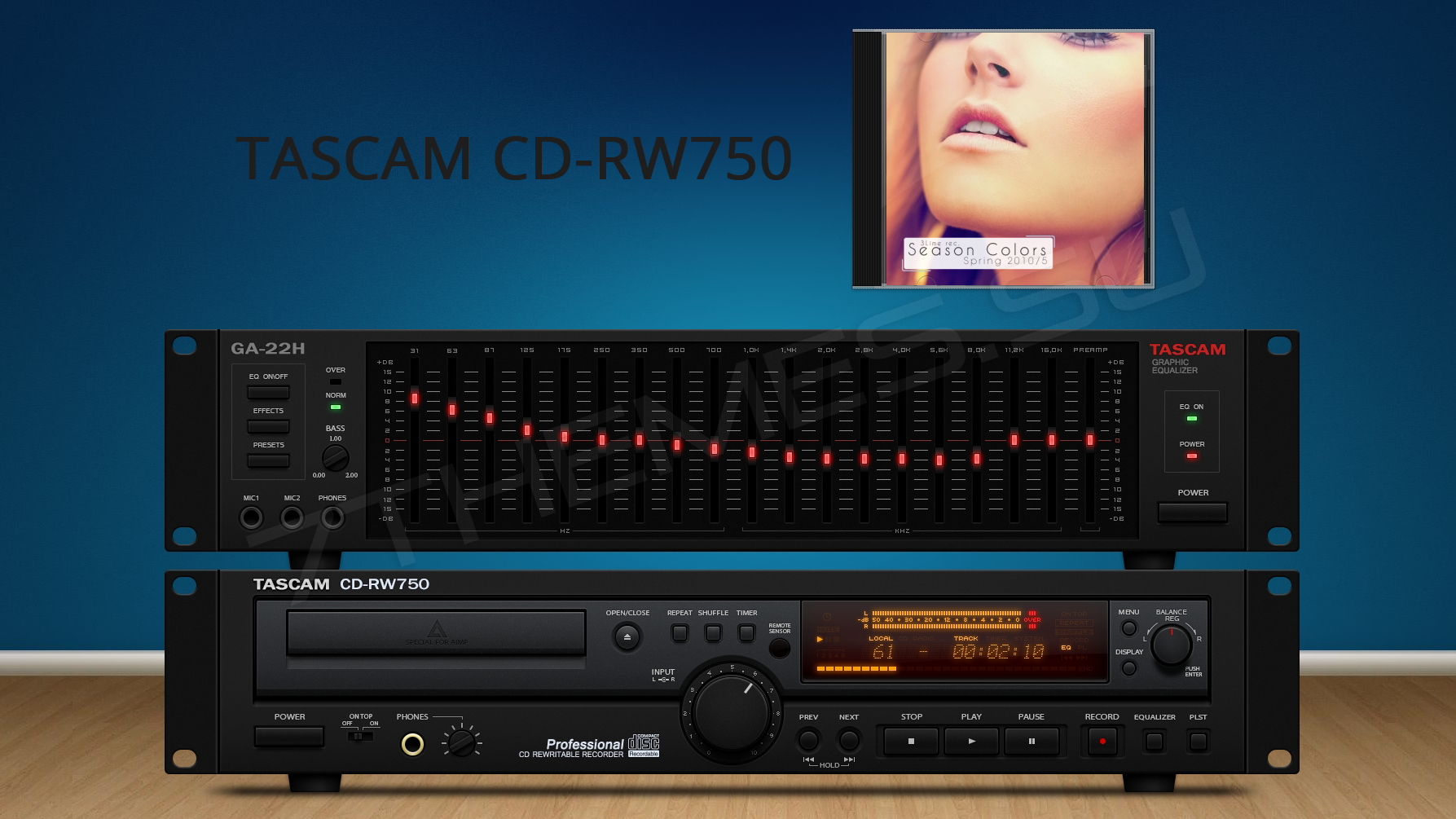 Скин "TASCAM CD-RW750" для Aimp