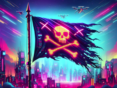 Cyberpunk pirate Flag