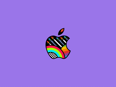 Разноцветный логотип Apple