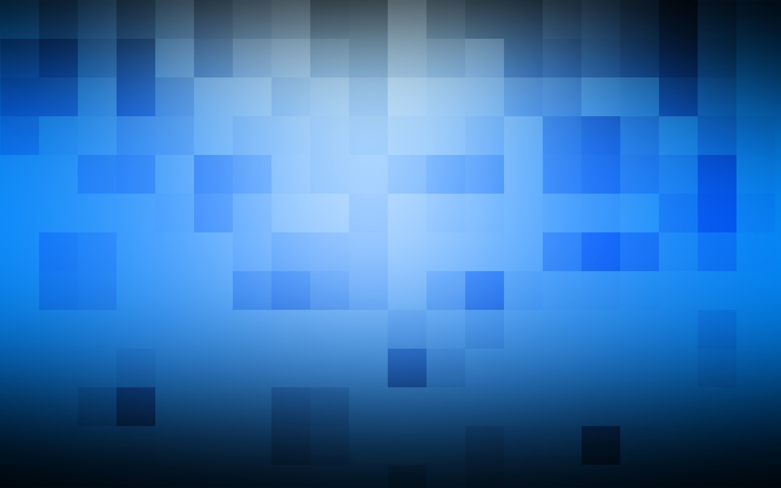 Blue pixels (2560x1600) - Обои - Графика