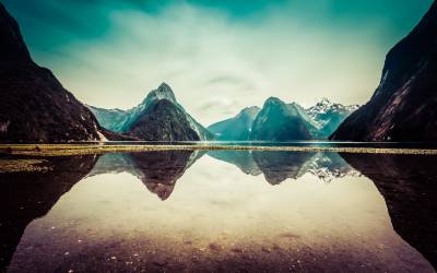 Reflection of mountains