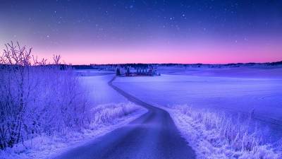 Norway Winter Road Sky
