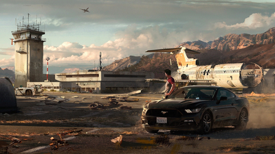 ford mustang, летное поле, Need for Speed: Payback