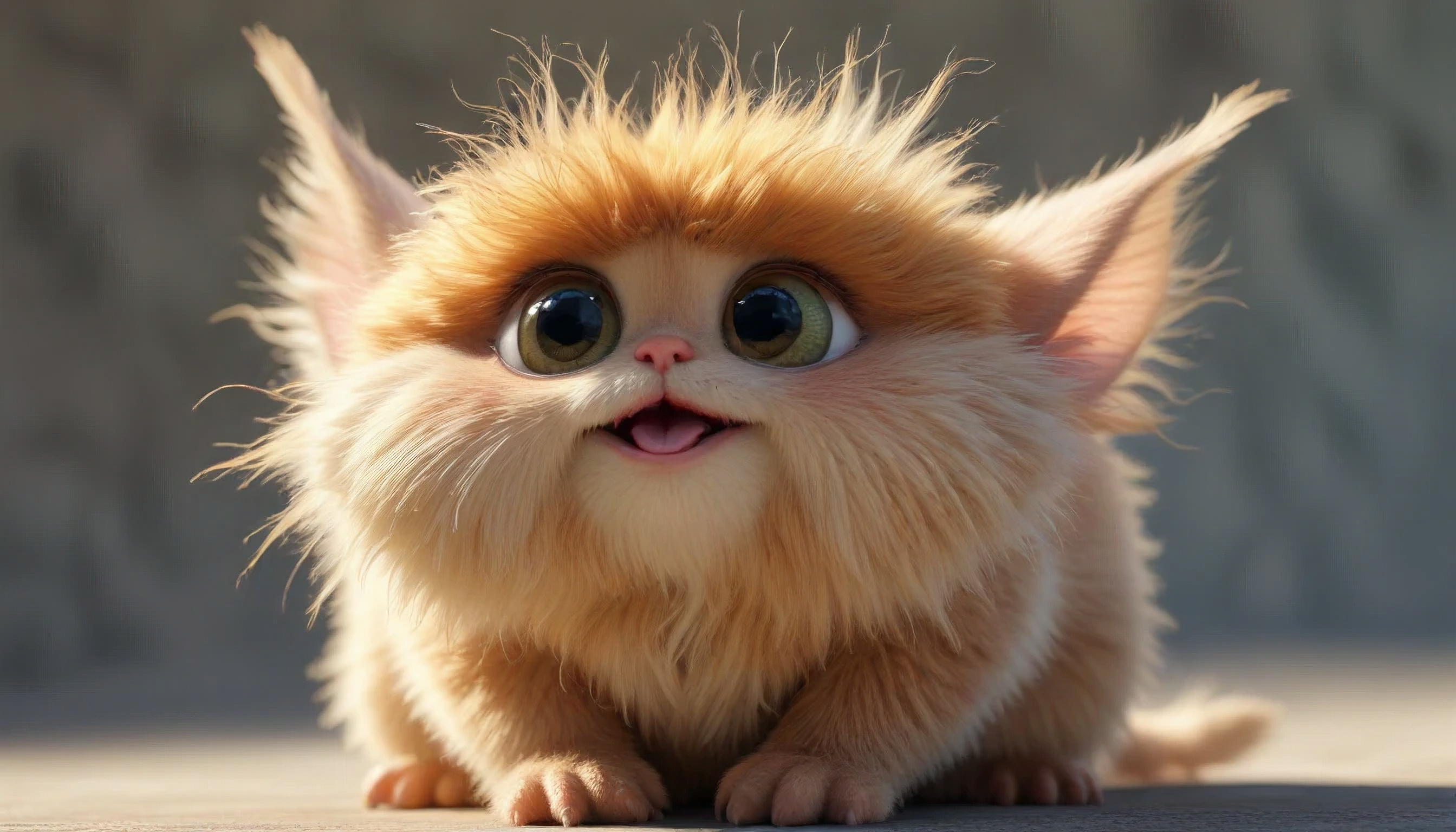 Оранжевый пушистый зверек