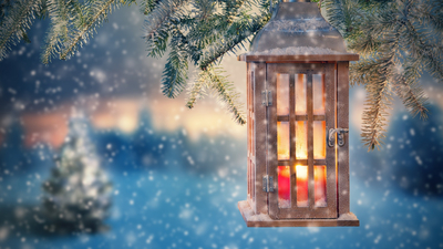фонарь, Рождество, Christmas, елка, holiday
