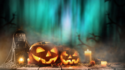 тыквы, Хэллоуин, праздник, свечи