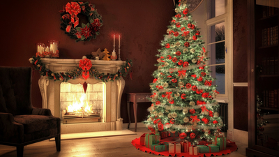 Рождество, Christmas tree, елка, украшения