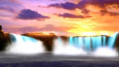 Sunset Waterfalls