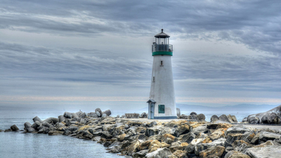 США, побережье, Walton Lighthouse, Santa Cruz