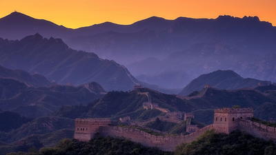 горы, Великая Китайская Стена, Китай