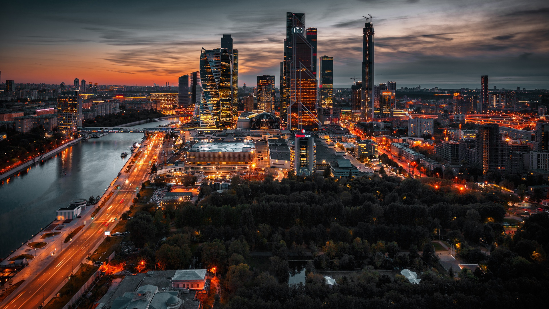 Вид с небоскреба Москва Сити