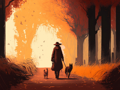 Человек с собаками