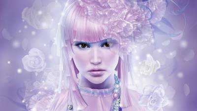 Fantasy Anime Girl Pink Hair