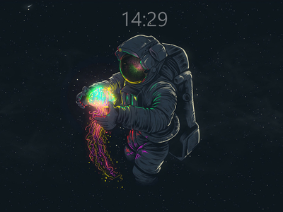 Astronaut-clock