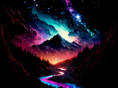 OLED Mountain River