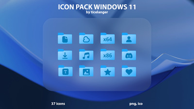 Blue icons Windows 11
